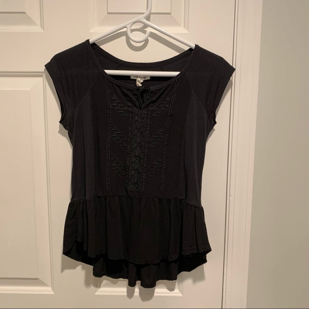 Black blouse.